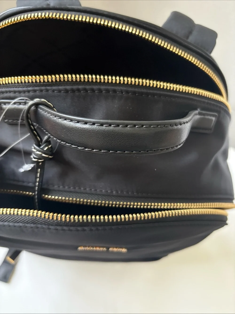 Michael Kors Sable Large Nylon Backpack Black/Gold  Brand New With Tag